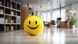 A yellow smile that positively changes the atmosphere of the office
