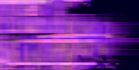 Trendy glitch pattern on dark background. Modern style vector. Abstract geometric elements