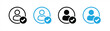 © Vriezel - user icon set. accept user, profile with checkmark icon symbol sign collections, vector illustration