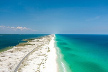 Sticker - Aerial view of Opal Beach in Pensacola, Florida