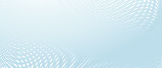 Wall Mural - halftone wave lines texture. white dotted stripes on light blue background. warped and curved lines 