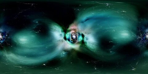 Wall Mural - 360 VR Space 3013: Virtual reality video flying through star fields in space (Loop). 