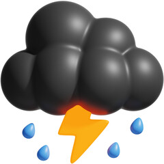 thunderstorm night 3d icon