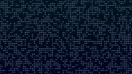 Futuristic Information Technology Background: High-Tech Binary Code Animation