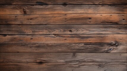  Old brown rustic dark grunge wooden timber wall Generative AI