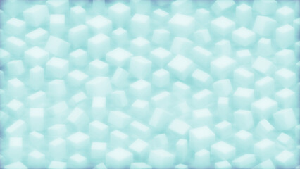 Wall Mural - beautiful soft shining geometric blue boxes - abstract 3d rendering