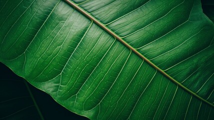 abstract green leaf texture nature background  Generative AI