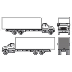 Wall Mural - truck car outline, part 26