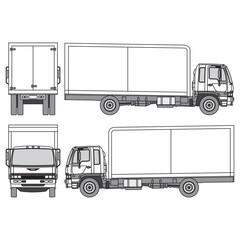 Wall Mural - truck car outline, part 16