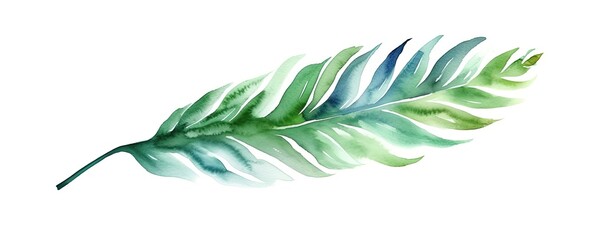 Set of tropical leaves and flowers isolated on white background. Highly detailed plant collection. Generative AI