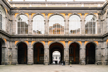 Wall Mural - the yard of The royal Palace in the historical center of Naples