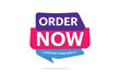 © Malaka - Order now button. Order now limited time only. web banner template Vector Illustration