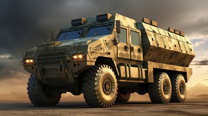 Wall Mural - Military Armored Transport Vehicle