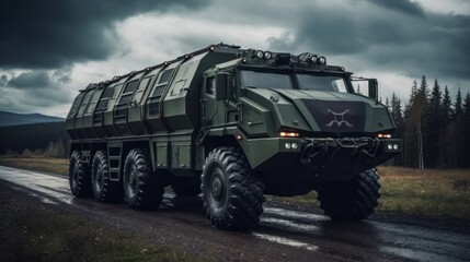 Wall Mural - Military Armored Transport Vehicle