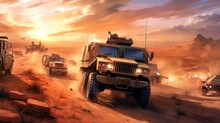 Military Cover The Convoy Game Artwork