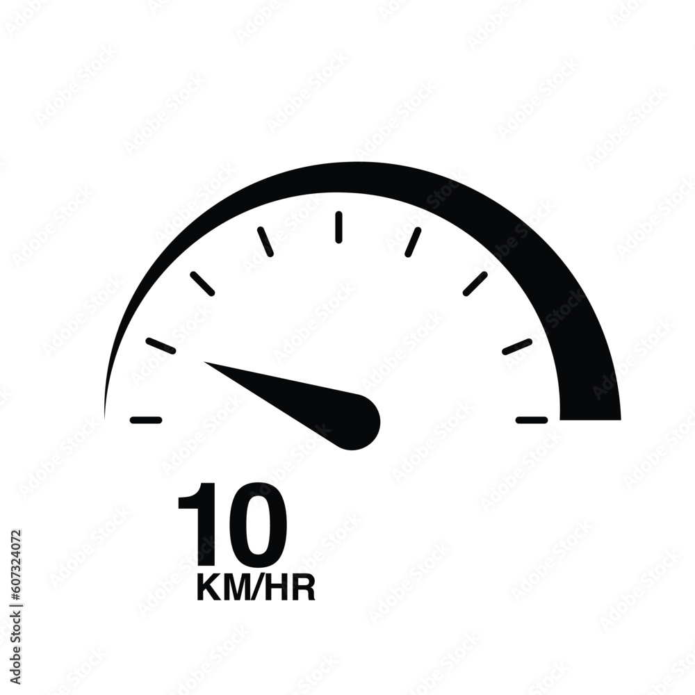 10 km per hour speedometer icon vector illustration eps Stock Vector ...