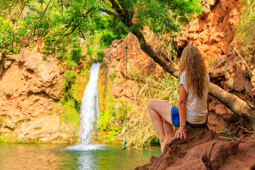 Wall Mural - beautiful waterfall in Portugal- Tour tourism in Algarve