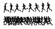 © Haruki Yui - People running silhouette, running contest