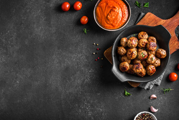 Canvas Print - Fryed Meatballs