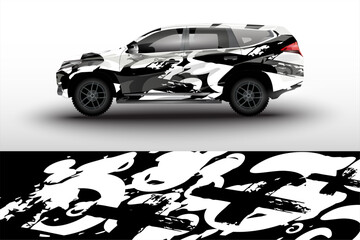 Wall Mural - vector racing car sticker wrap livery design