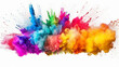 canvas print picture - Farbexplosion: Buntes Holi-Farbpulver in der Luft