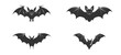 Bat icon set. Vector illustration.