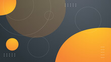 Abstract Background With Orange Gray And Brown Circles