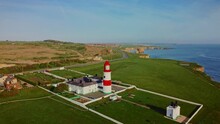 Drone Orbit Of Souter Lighthouse And The Leas