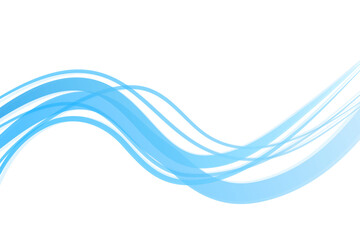 Wall Mural - abstract blue wave curve water flow editable line stroke element design transparent background graph