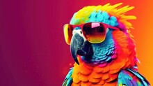 Cool Parrot With Sunglasses
