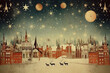 AI generative traditional and vintage illustration with a christmas theme 