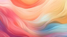 Abstract Bright Background With Colored Pink, Yellow And Blue Flowers In 2d Style. AI Generation

