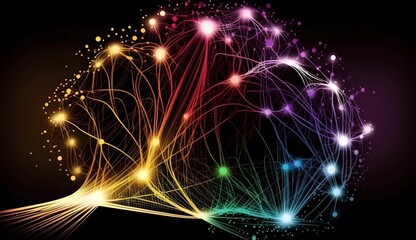 Wall Mural - abstract background with stars