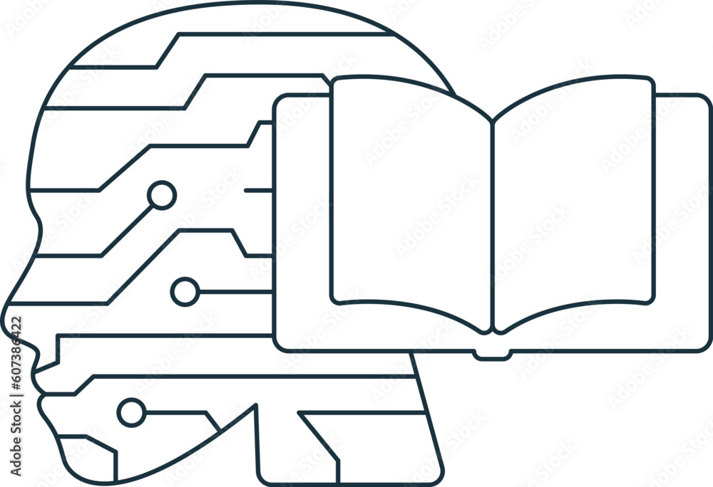 Machine learning icon. Monochrome simple sign from digitalization collection. Machine learning icon for logo, templates, web design and infographics.