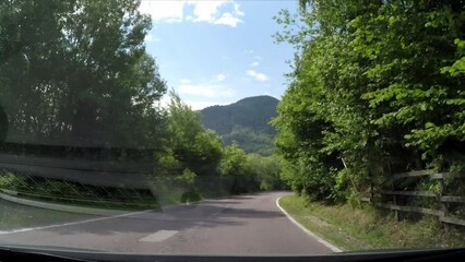 Wall Mural - The carpathian mountains with the winding transfaragasan road