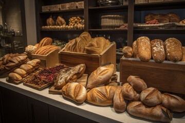 Sticker - selection of artisan breads, with different shapes and flavors for every taste, created with generative ai