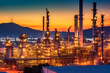© graja - Petrochemical plant at twilight.AI generated.