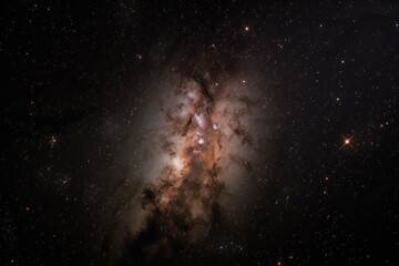 Wall Mural - close-up of galaxy and nebula formation, with stars shining brightly, created with generative ai