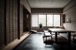 © altitudevisual - modern japanese style interior with sleek and minimalist design elements, created with generative ai
