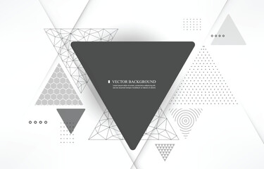 Wall Mural - Geometric triangle shape.abstracrt vector wallpaper.white background.