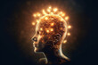 © ADDICTIVE STOCK - human head with lights in the brain in a futuristic concept