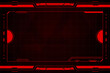 Red control panel display abstract modern technology futuristic interface hud vector design.