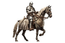 A Knight Isolated On Transparent Background - Fictional Person, Generative AI