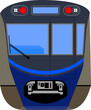 Front view of the Mass Rapid Transit (MRT) city transport vector icon in a flat style illustration
