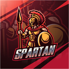 Wall Mural - Spartan esport mascot logo design