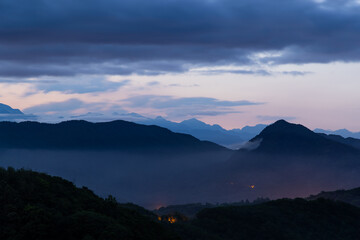 Poster - Beautiful sunset over the mountain in Hualien of Taiwan