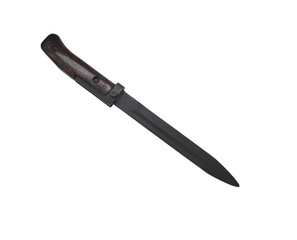 Wall Mural - army bayonet on transparent background
