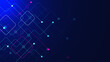 © Alfan Subekti - Abstract digital geometric digital connecting dots and lines. Big data visualization, network connection and global communication technology.
