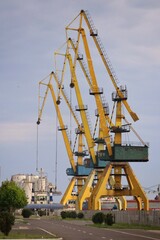 cranes in port