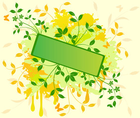 Sticker - Floralt  vector background